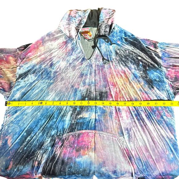 15. JOHNNY WAS Nova Velvet Relaxed Hoodie Multi Galaxy Print Size: XL - Picture 7 of 11